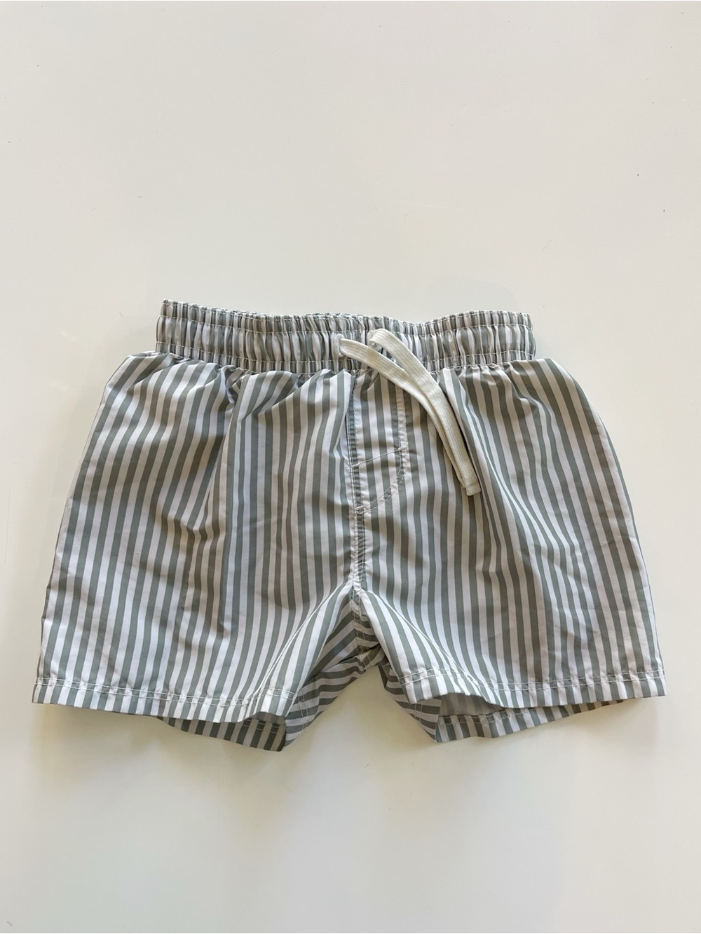 H&M Toddler Sage Stripes Swim Trunks - 18/24 M